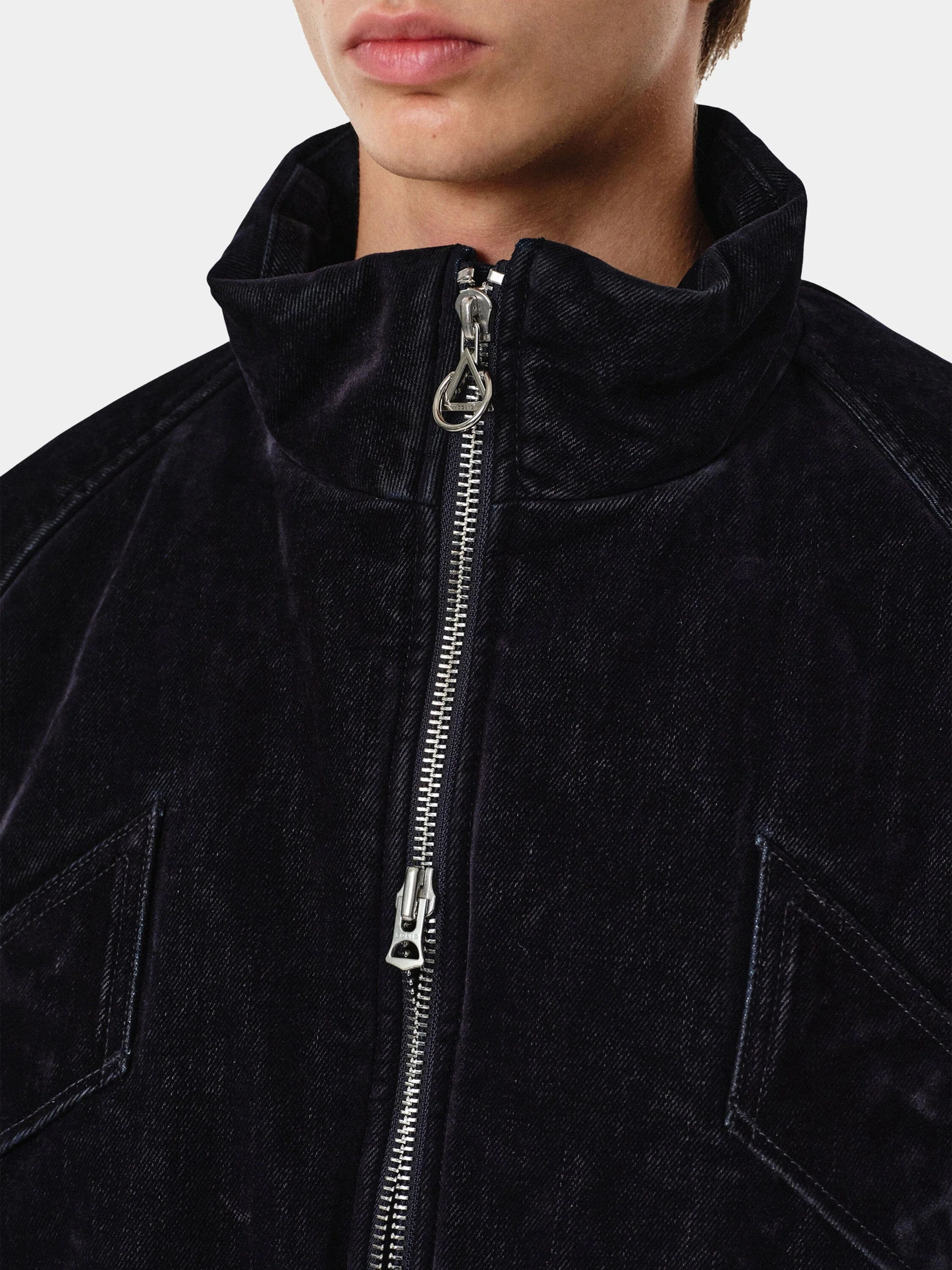 SOLID HOMME X ALPHA VELVET DENIM MA-1 JACKET - Image 11