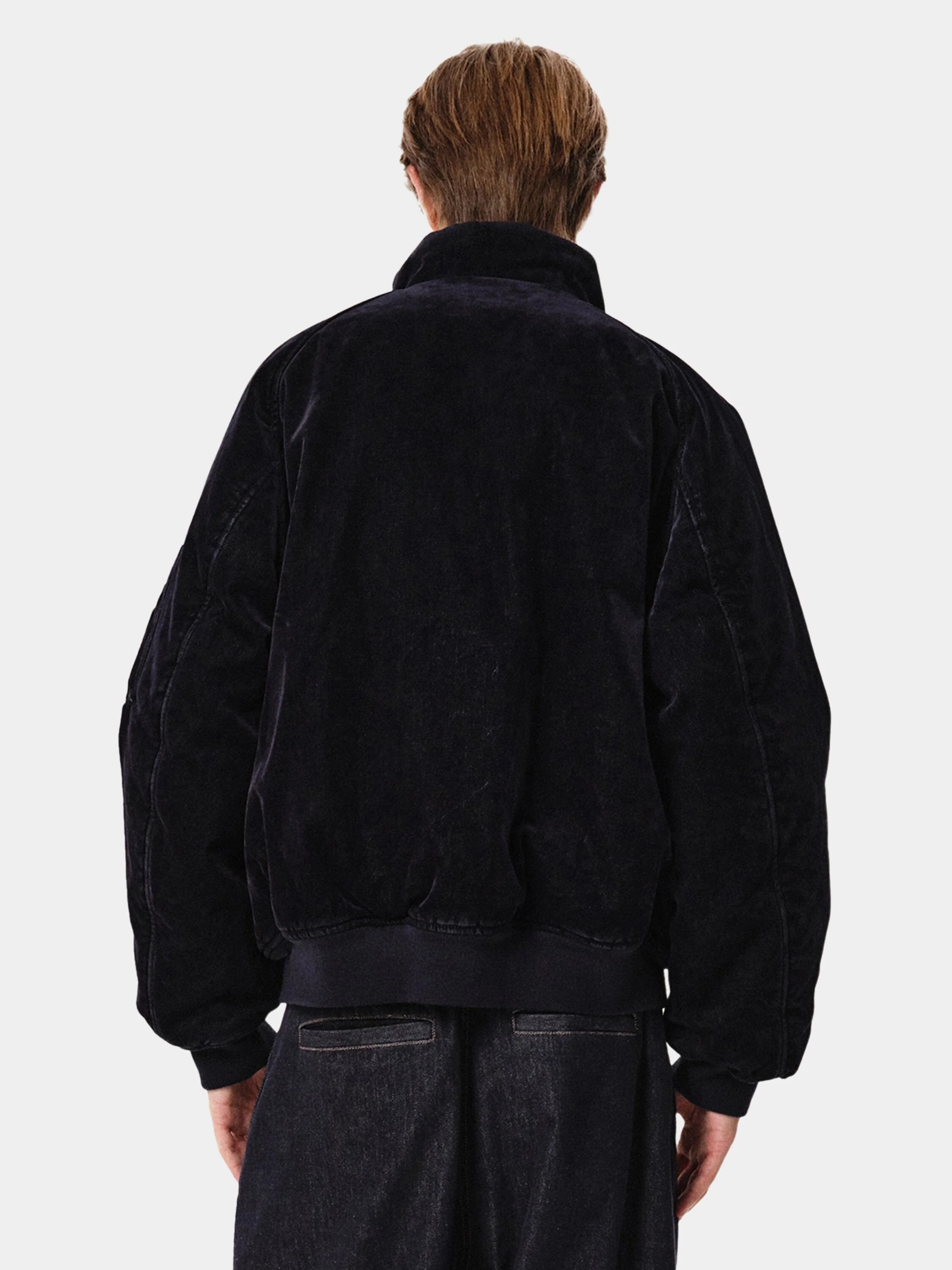 SOLID HOMME X ALPHA VELVET DENIM MA-1 JACKET - Image 6