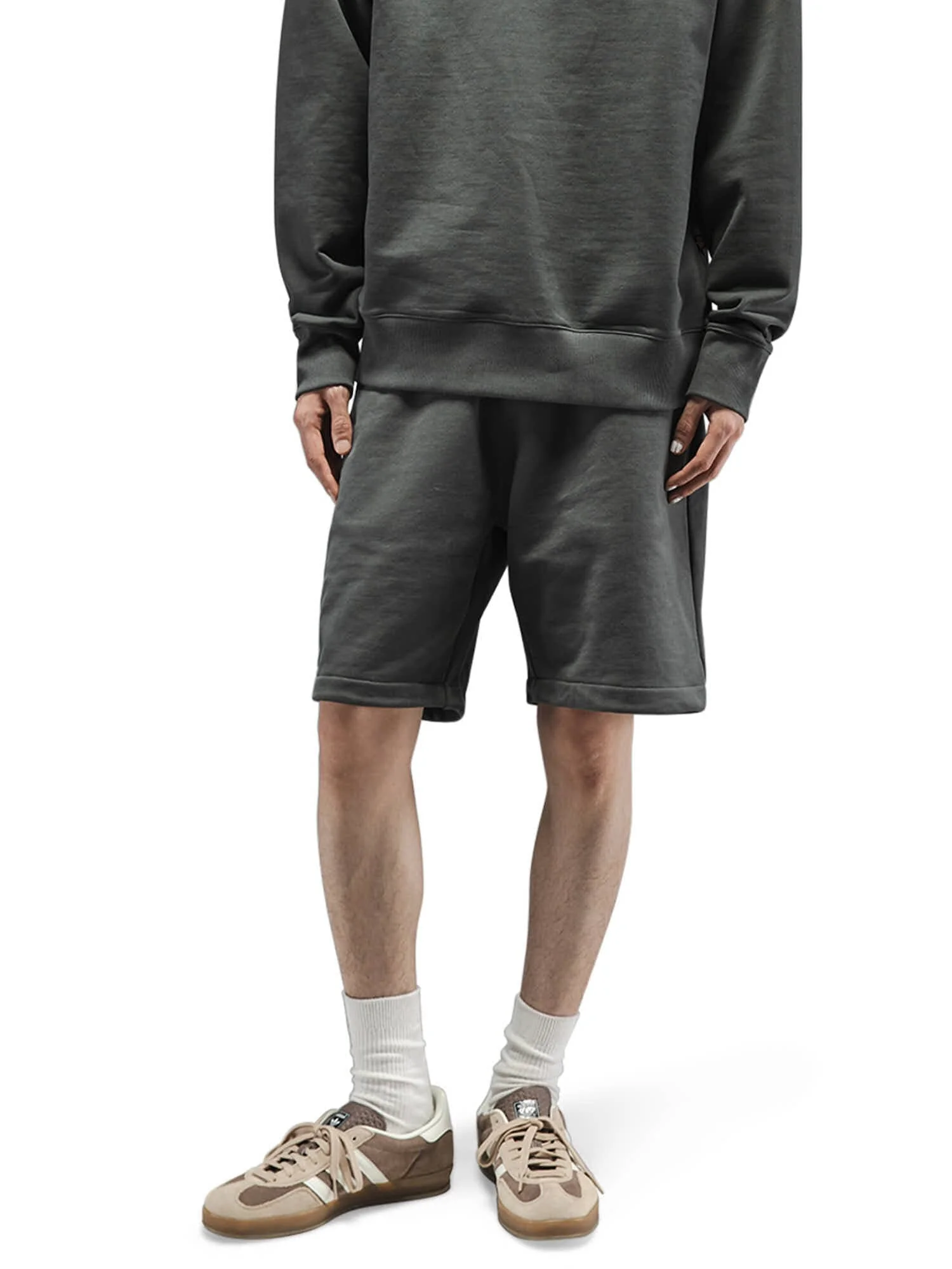 ESSENTIAL FRENCH TERRY SHORT (CHARCOAL) - Image 6