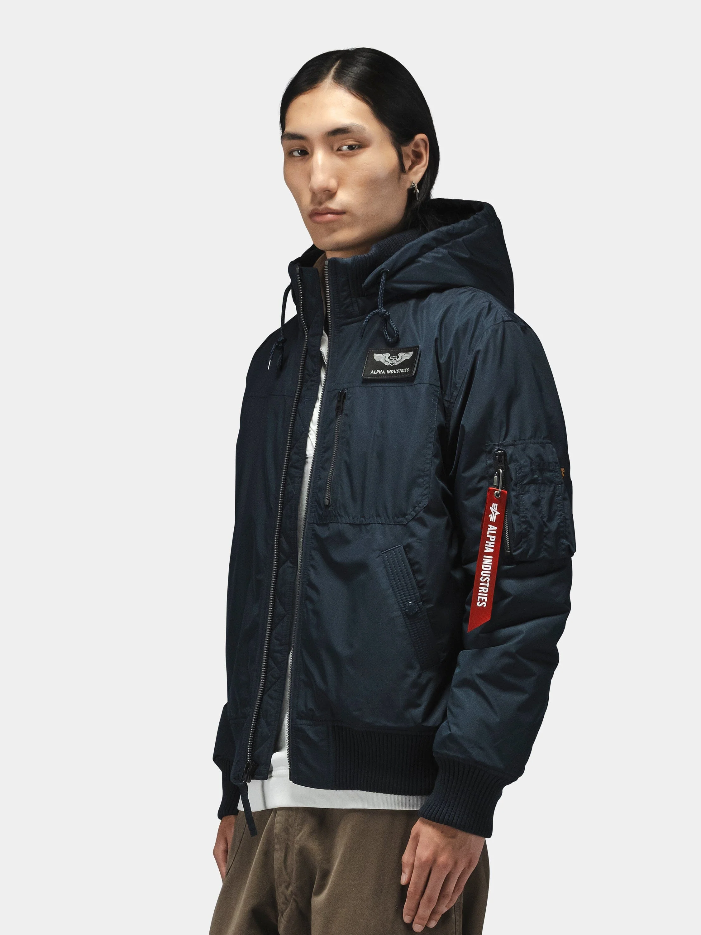 HOODED RIB FLIGHT JACKET - Image 13