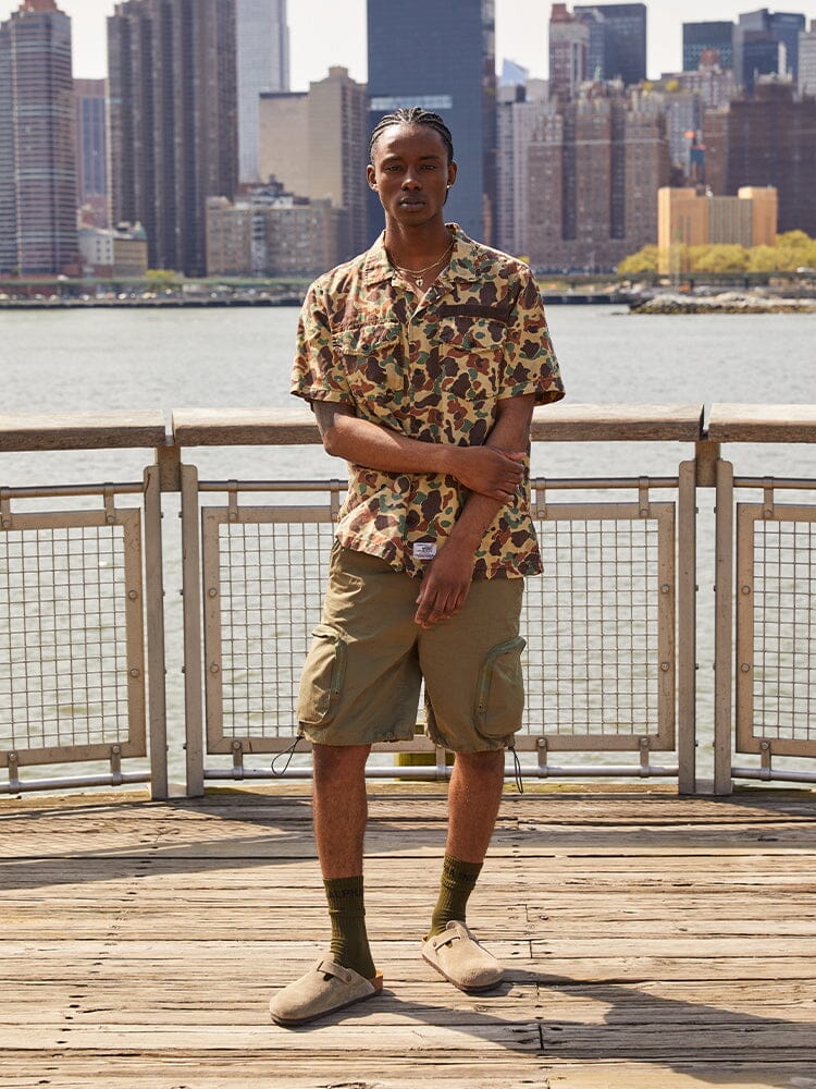 SHORT SLEEVE WASHED FATIGUE SHIRT JACKET - Image 4