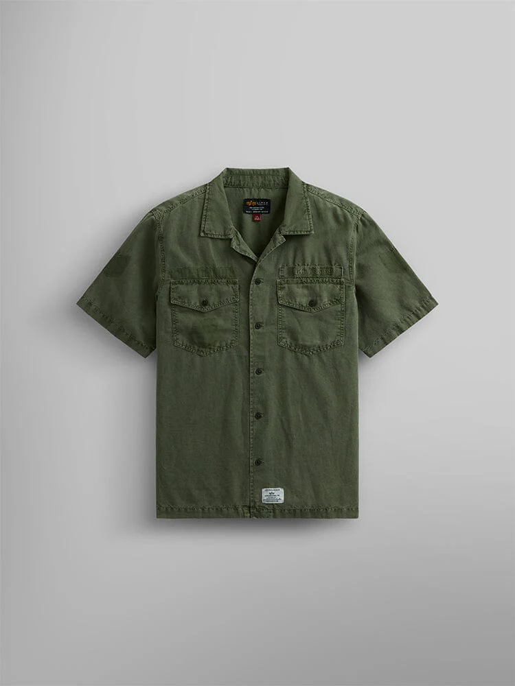 SHORT SLEEVE WASHED FATIGUE SHIRT JACKET - Image 9