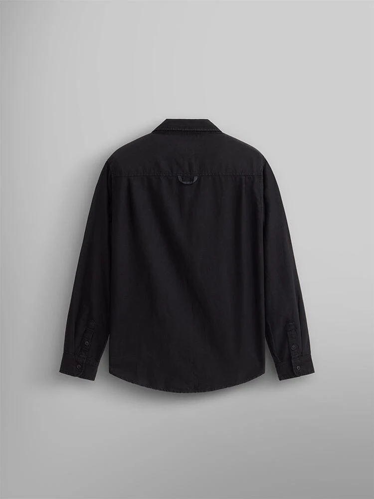 LONG SLEEVE MULTI POCKET SHIRT (BLACK) - Image 8
