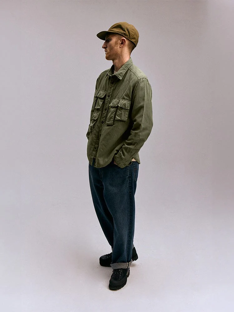 LONG SLEEVE MULTI POCKET SHIRT (OG-107 GREEN) - Image 5