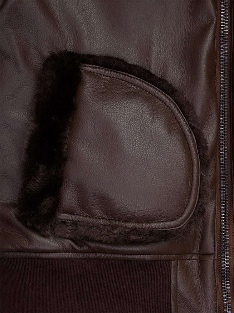 WOMEN'S REVERSIBLE FAUX LEATHER MA-1 BOMBER JACKET - Image 17