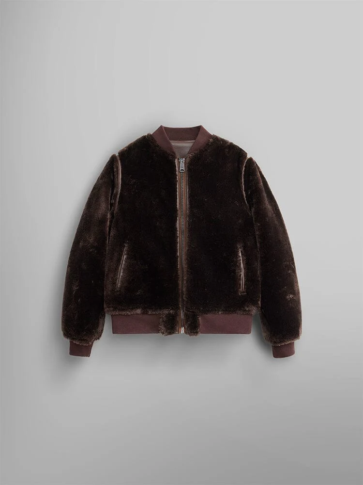 WOMEN'S REVERSIBLE FAUX LEATHER MA-1 BOMBER JACKET - Image 18